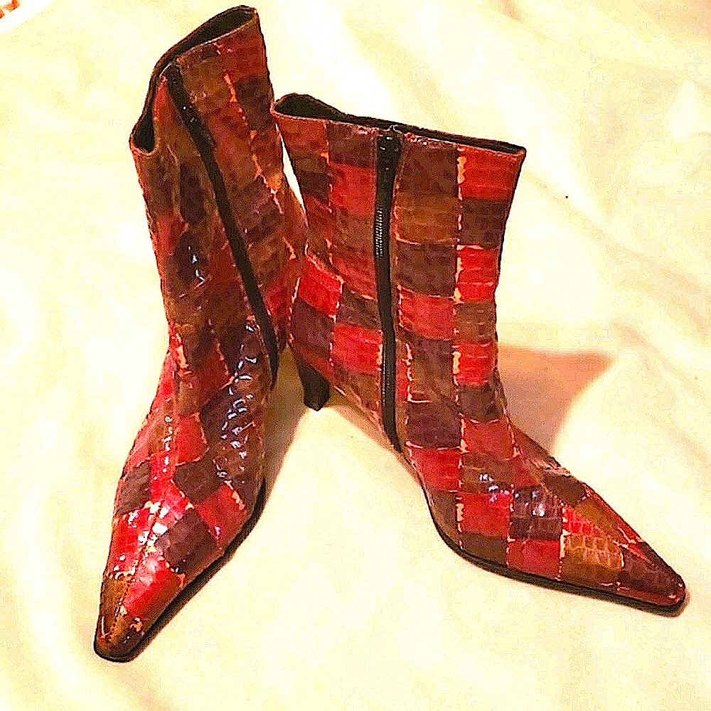 GF Originals Red/Brown Ankle Boot Sz 71/2